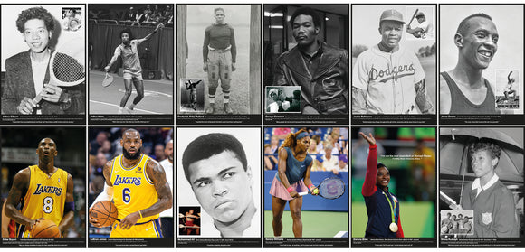 Set of 12 African American Athletes - A3