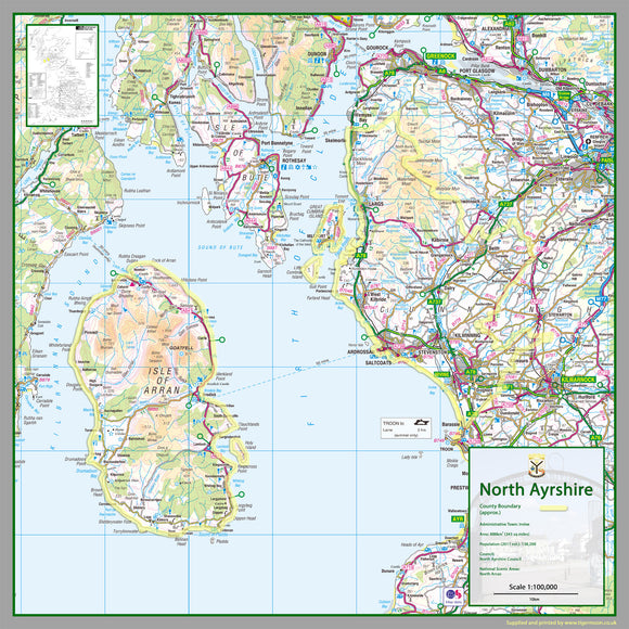 North Ayrshire County Map