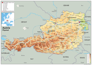 Austria Physical Map