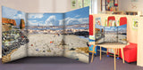 A classroom or nursery scene setter of an inviting sandy beach scene and bay, complete with rockpool and beach creatures for children to find! Great for immersive and imaginative role play. Great for talking about holidays and beach fun and safety by the sea.  The freestanding scene setter can be used inside & outside. Made from lightweight correx which is easy to clean and waterproof. The scene setter folds away easily for storage and folds out simply and quickly for set up.