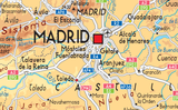 Extract of Spain Map showing Madrid
