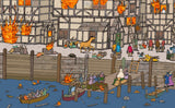 A classroom or nursery scene setter of the Great Fire of London, complete with a range of characters for children to find in the dangerous fire. Great for immersive and imaginative role play. Great for talking about English history, how Londoners lived and the events that led to the fire, and how things changed afterwards. Thames.
