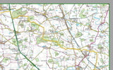 1:100,000 detailed map of the smallest county, Rutland, in the Midlands of England, UK The map covers Rutland Water, Braunston, Belton, Cottesmore, Exton, Greetham, Ketton, Langham, Lyddington, Martinsthorpe, Normanton, Oakham, Ryhall, Casterton, Uppingham and Whissendine.