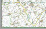 1:100,000 detailed map of the smallest county, Rutland, in the Midlands of England, UK The map covers Rutland Water, Braunston, Belton, Cottesmore, Exton, Greetham, Ketton, Langham, Lyddington, Martinsthorpe, Normanton, Oakham, Ryhall, Casterton, Uppingham and Whissendine.