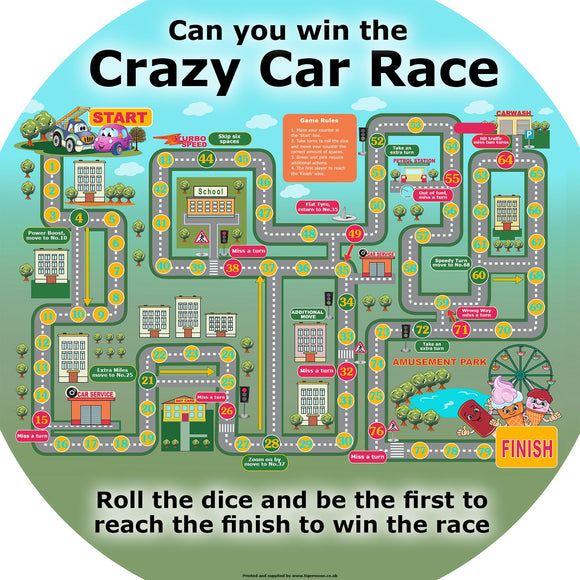 'Crazy Car Race' Game - Mini Tuff Tray Insert