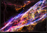 Veil Nebula Supernova Remnant - A2 Laminated Poster - NASA Hubble Images