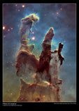 Pillars of creation: These columns that resemble stalagmites protruding from the floor of a cavern columns are in fact cool interstellar hydrogen gas and dust that act as incubators for new stars. Inside them and on their surface astronomers have found knots or globules of denser gas. These are called EGGs (acronym for "Evaporating Gaseous Globules"). 