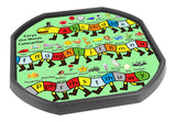 The Welsh Alphabet - Tuff Tray Mat Insert - Black Tray Not Included 86cm x 86cm