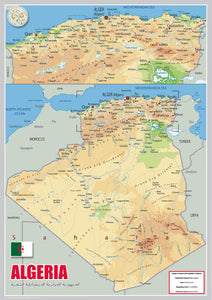 Physical Map of Algeria (OC)