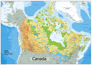 Physical Map of Canada (OC)