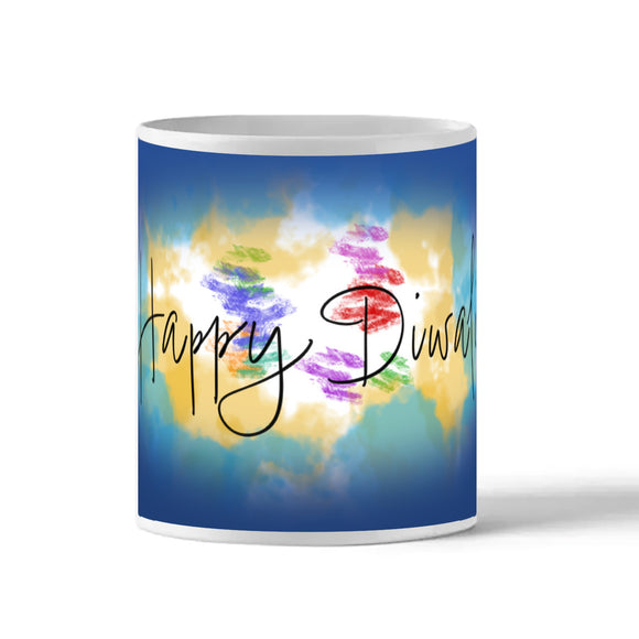 Blue Happy Diwali Mug