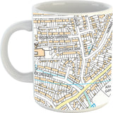 Ordnance Survey Postcode Centred Map Mug