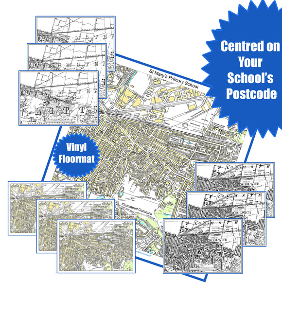 Postcode Centred - Ordnance Survey Classroom Pack of Your Local Area