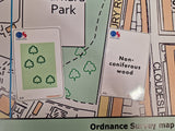 Ordnance Survey Symbols Flash Cards - 1:25k scale -  Pack of 180