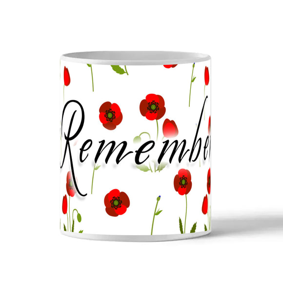 Remembrance Day Poppy Mug - Remember
