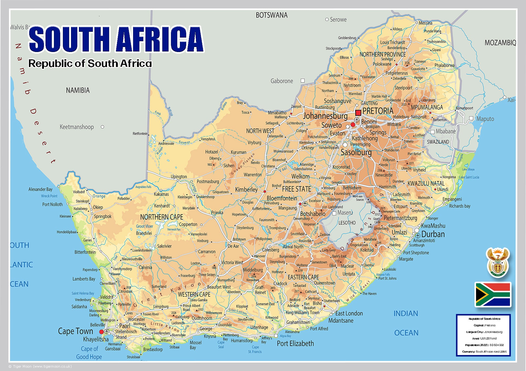 Yahoo Maps South Africa RGB Composite Day MicroPhysics Satellite Image