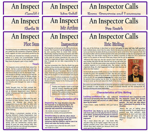 GCSE English An Inspector Calls - 9 A3 Posters