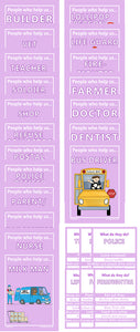 People who help us - Set of 20 Flash cards A5 Laminated