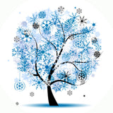 Winter Tree Illustration Tuff Tray Mat Insert