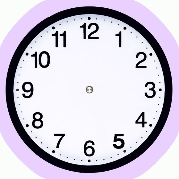 Blank clock face Tuff Tray Mat