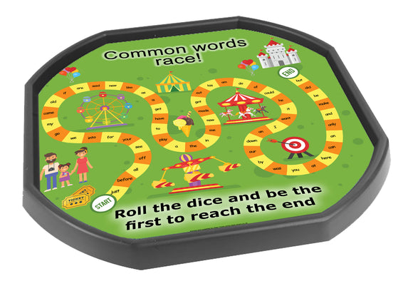 Common Words Race Tuff Tray Mat