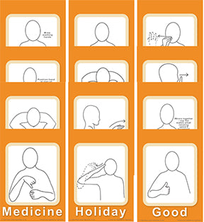 Makaton 20 Basic Signs SERIES 2 Flashcards A6