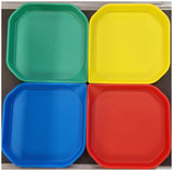 Fun2 Messy trays x 4 with 4 inserts - Pond, look touch & feel, a path through the forest and 1-6 number.