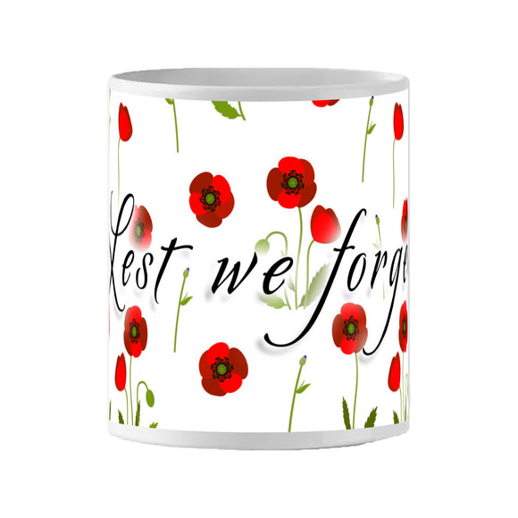 Remembrance Day Poppy Mug - Lest we forget