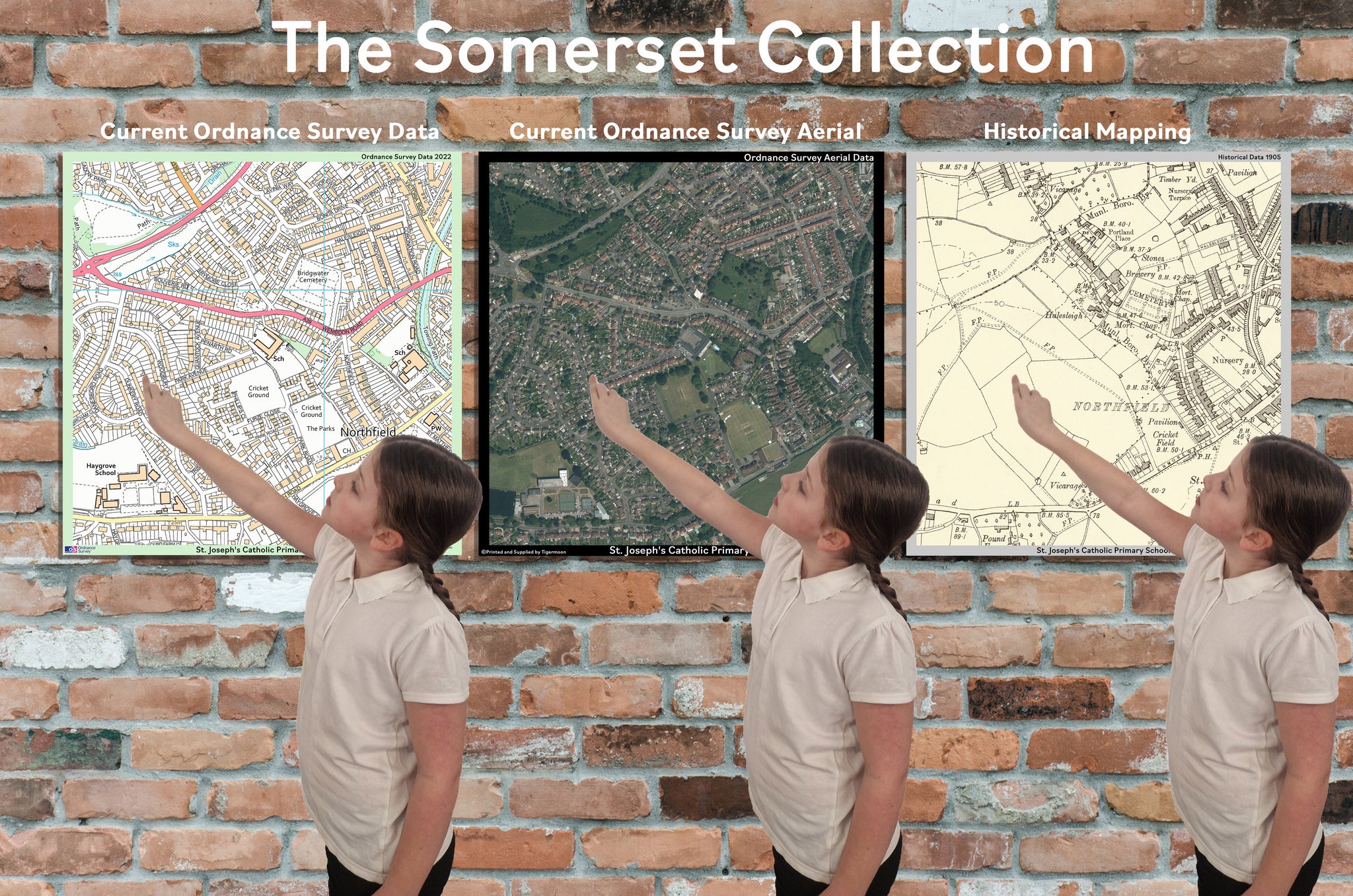 Somerset Postcode The Somerset Collection - Postcode Centred set of 3 maps. Historical-A ...