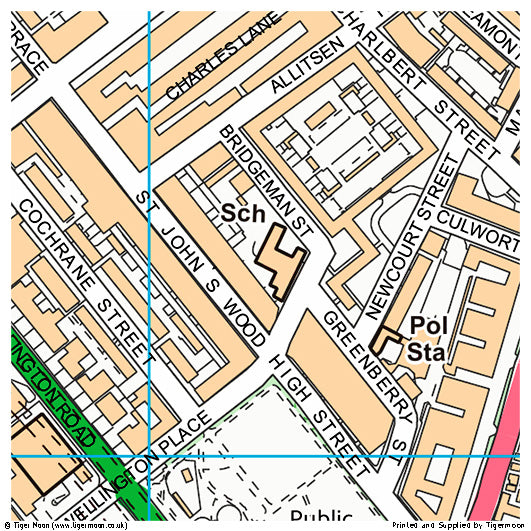 Ordnance Survey Map Postcode Centered Coaster – Tiger Moon