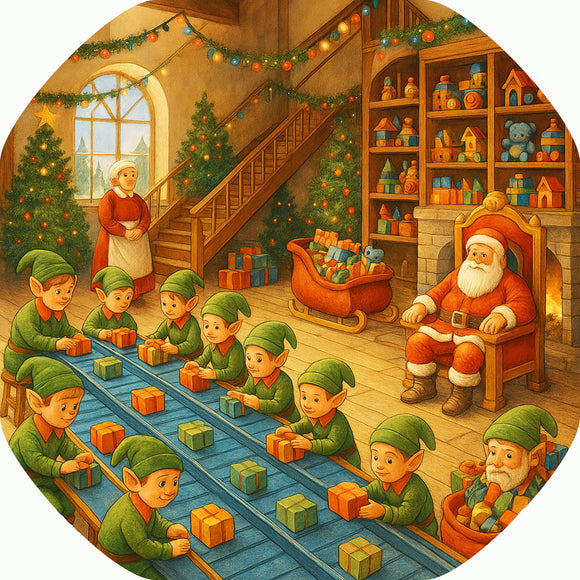Santa's Workshop Mini Tuff Tray Mat Insert