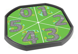 0-5 Road Numeracy Vinyl Tuff Tray Insert - Tuff Tray Mat Insert