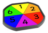 Numbers 1 - 6 Rainbow Wheel Tuff Tray Insert