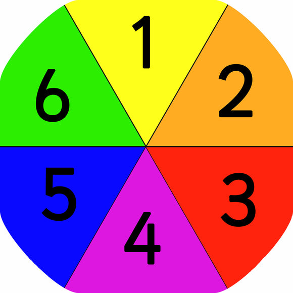 Numbers 1 - 6 Rainbow Wheel Tuff Tray Insert