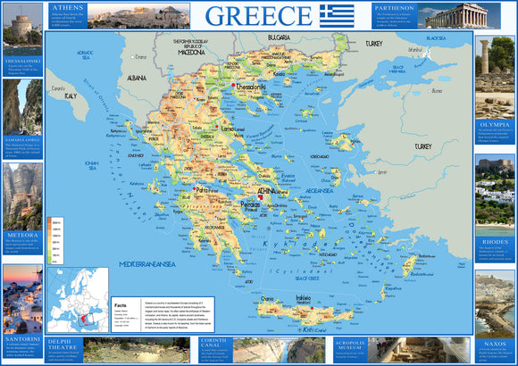 Illustrated Map of Greece