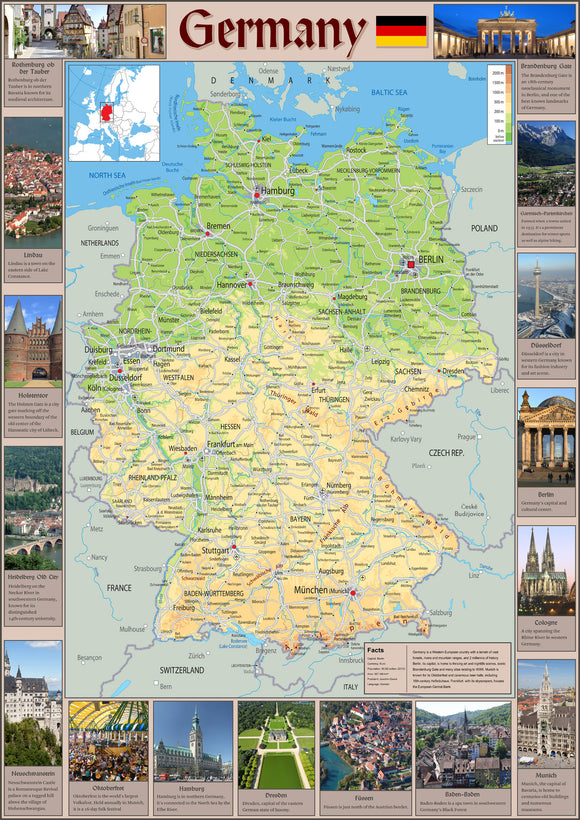 Illustrated Map of Germany