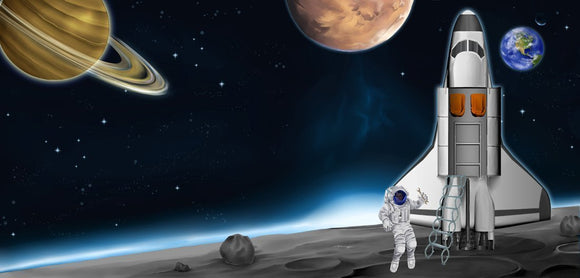 Space Landing Scene Poster