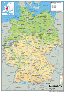 Germany Physical Map