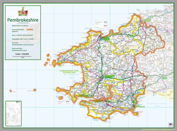 Pembrokeshire County Map