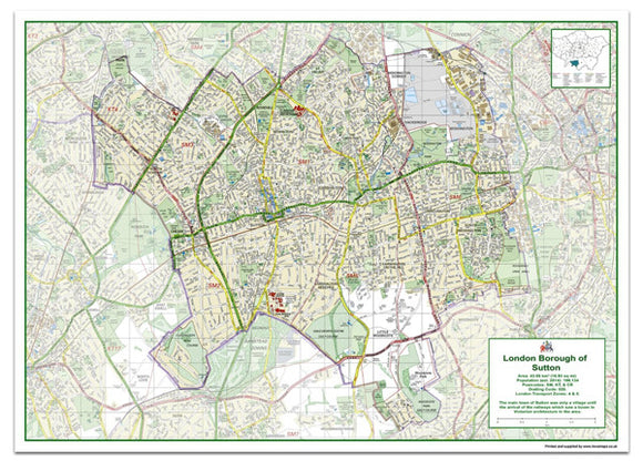 Sutton London Borough Map