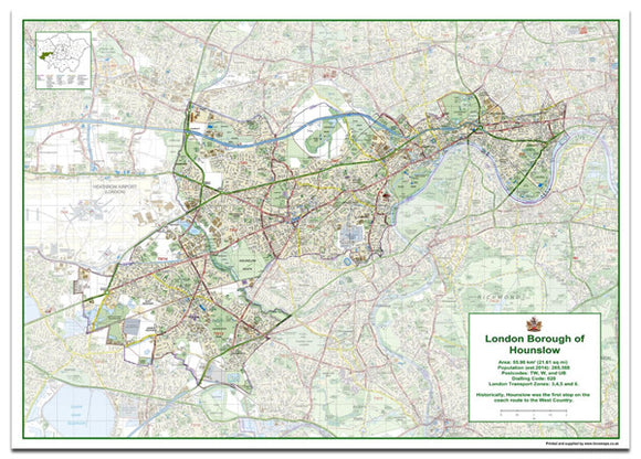 Hounslow London Borough Map