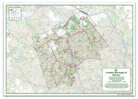 Harrow London Borough Map