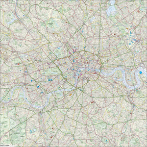 Giant London Street Map - 130 x 130 cm