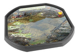 The Rock Pool mat is ideal for use with a Tuff Tray. Spot a barnacle, crab, shrimp, starfish and more!  The trays enable children to add anything such as water, toys, sand, pebbles, leaves, sticks to create interesting small fun environments.  Printed onto a high quality, durable vinyl material.  86cm x 86cm (approx )  Designed to fit in the Tuff Tray or the Tuff Spot.