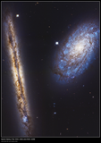 Spiral Galaxy Pair NGC 4302 and NGC 4298