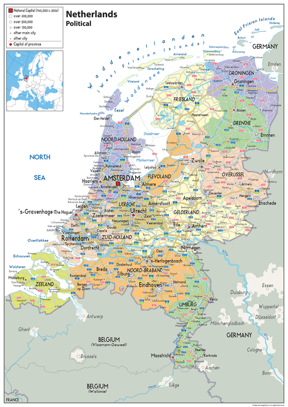 Netherlands Political Map