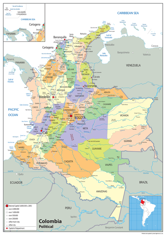 Colombia Political Map