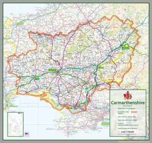 Carmarthenshire County Map