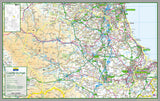 map of County Durham, a county in the North of England, UK. This map covers the cathedral city of Durham, the city of Sunderland and towns: Durham Peterlee Newton Aycliffe Darlington Hartlepool Stockton-on-Tees Gateshead Jarrow South Shields