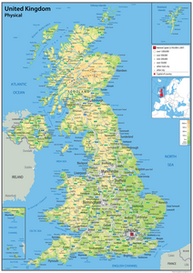 The United Kingdom of Great Britain and Northern Ireland (or simply the UK) in Western Europe is made up of four separate countries:      England (capital: London)     Wales (capital: Cardiff)     Scotland (capital: Edinburgh)     Northern Ireland (capital: Belfast)